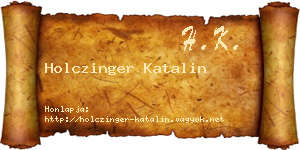Holczinger Katalin névjegykártya